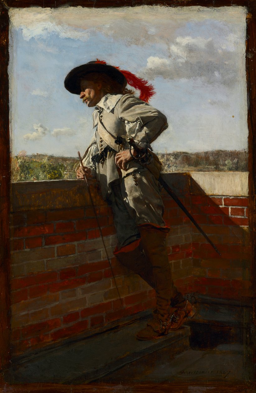 Em um terraço de Ernest Meissonier
