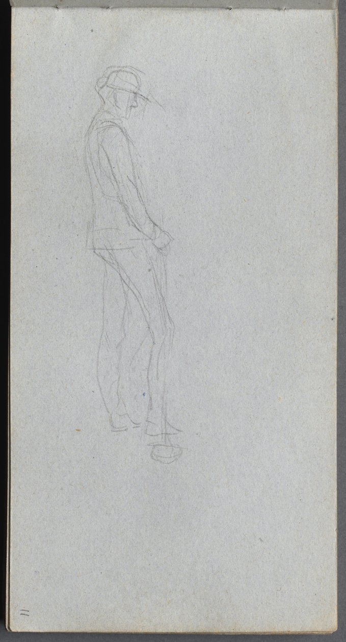 Sketchbook, página 11: Figura de perfil de Ernest Meissonier