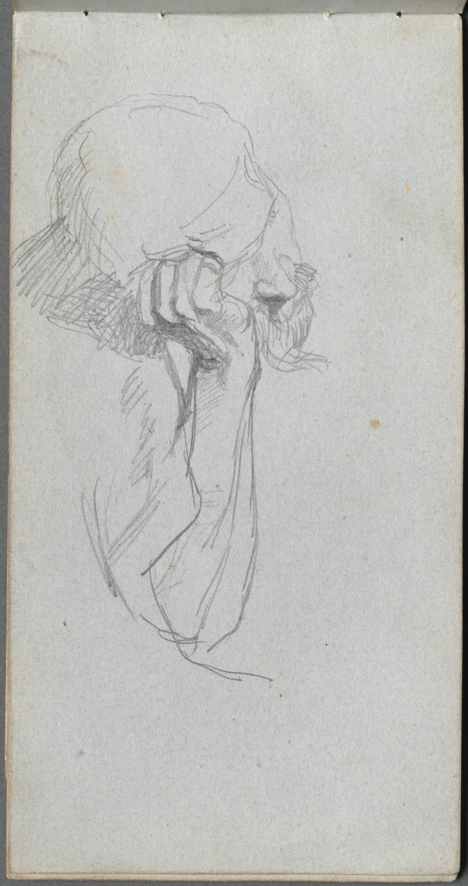 Sketchbook, página 16: Figura melancólica de Ernest Meissonier