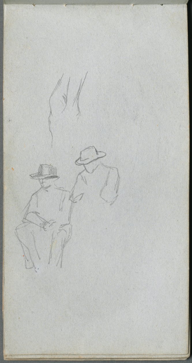 Caderno de desenho, página 32: Estudo de figuras. de Jean Louis Ernest Meissonier