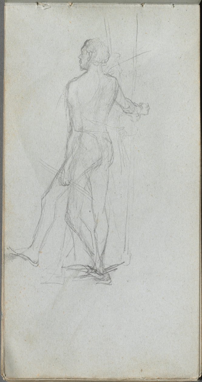 Sketchbook, página 60: Estudo sobre homens nus. de Jean Louis Ernest Meissonier