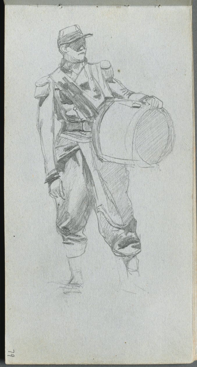 Sketchbook, página 79: Soldado com Tambor de Ernest Meissonier