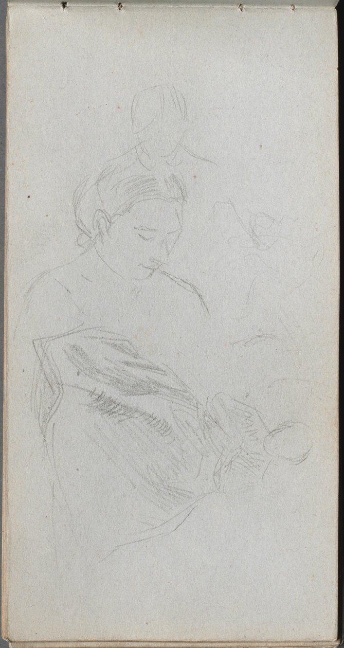 Sketchbook, página 82: Estudo de Fgures de Ernest Meissonier