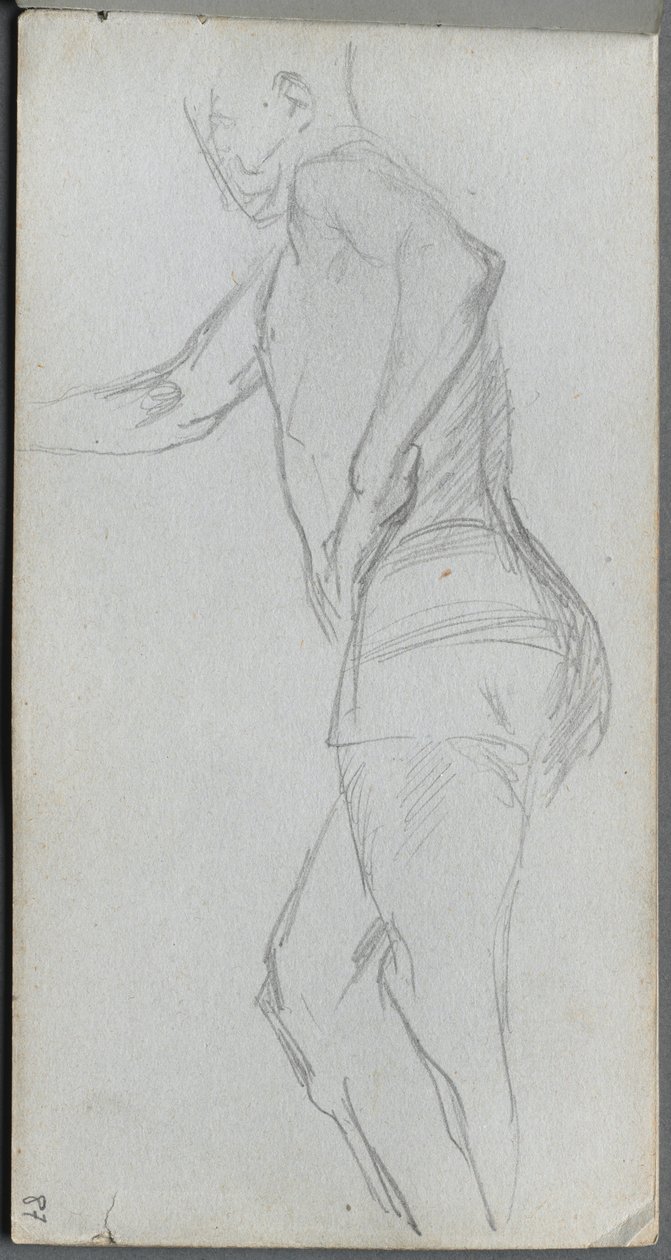 Sketchbook, página 87: Estudo da Figura de Ernest Meissonier