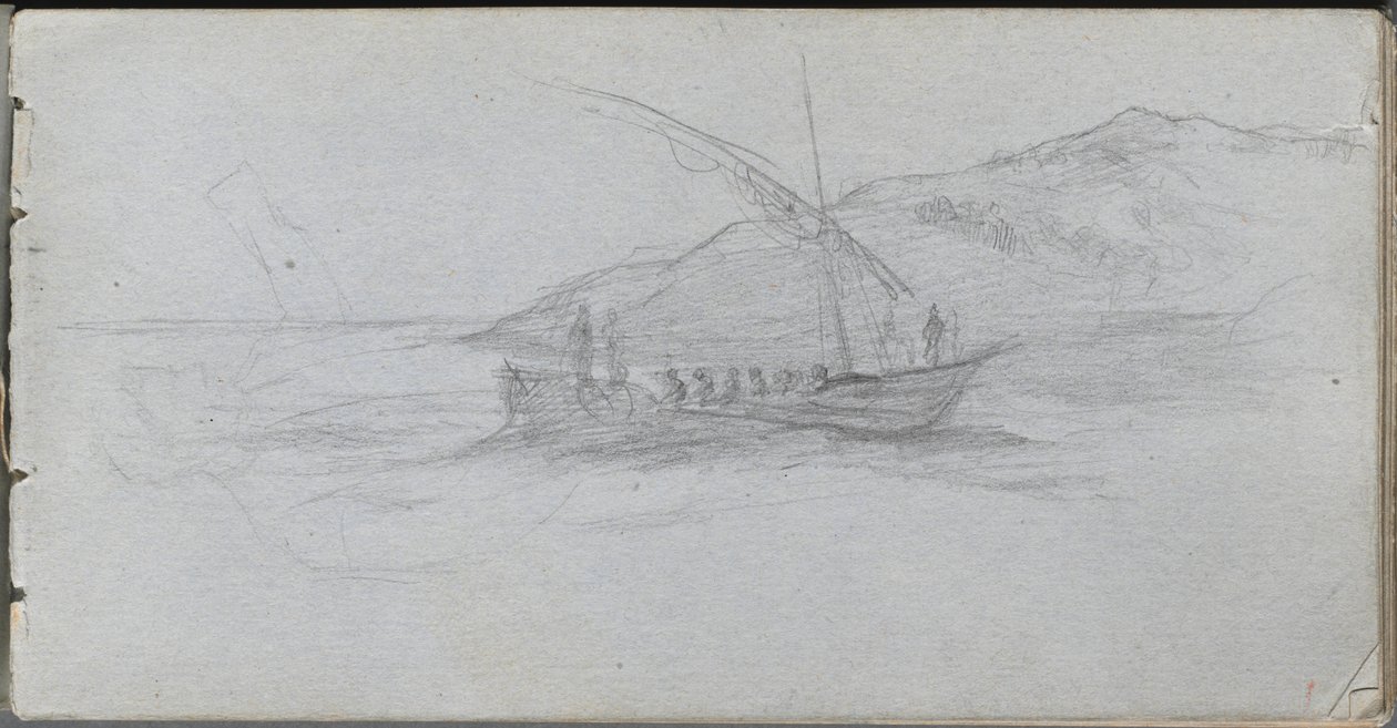 Sketchbook, página 88: Seascape e Figura de Ernest Meissonier