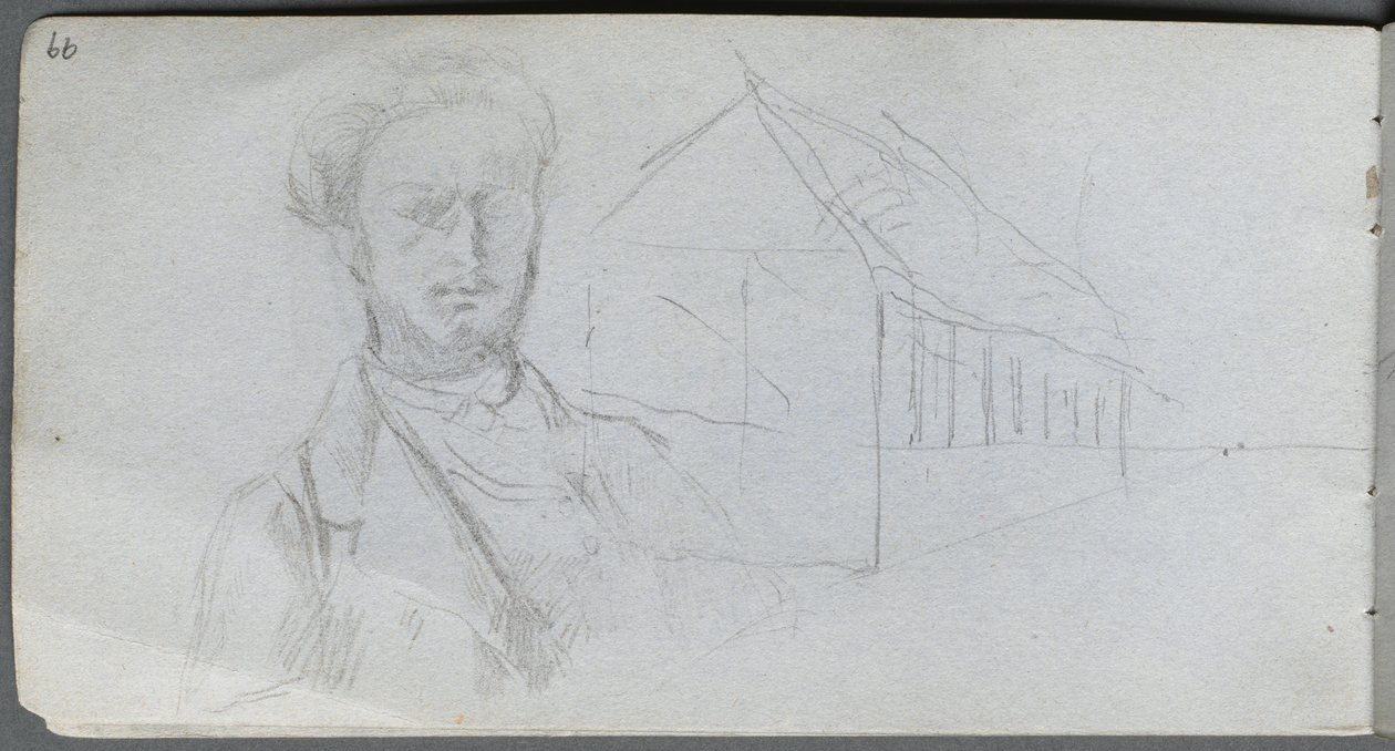 Sketchbook, página 99: Estudo da Figura, Construção de Ernest Meissonier