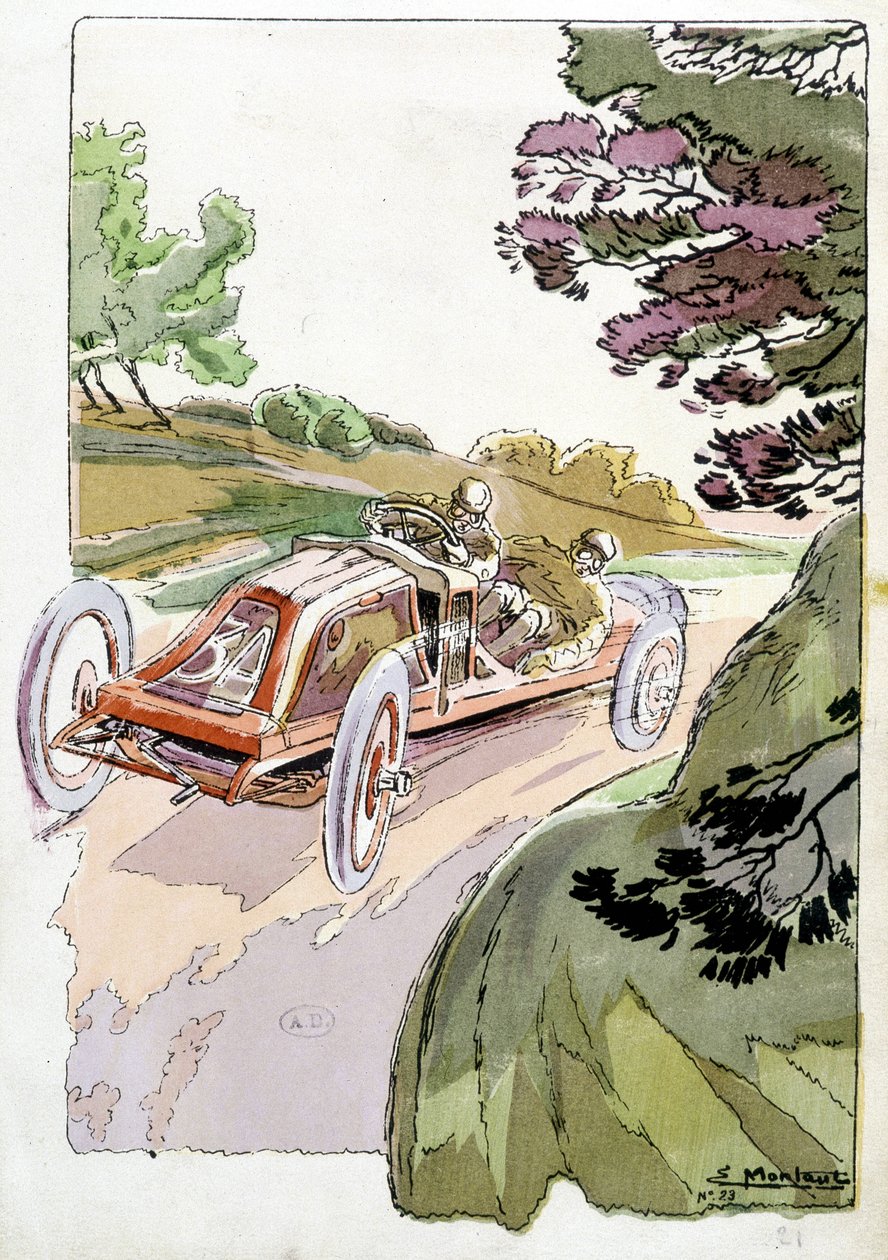 Circuito de la Sarthe na Renault de Ernest Montaut