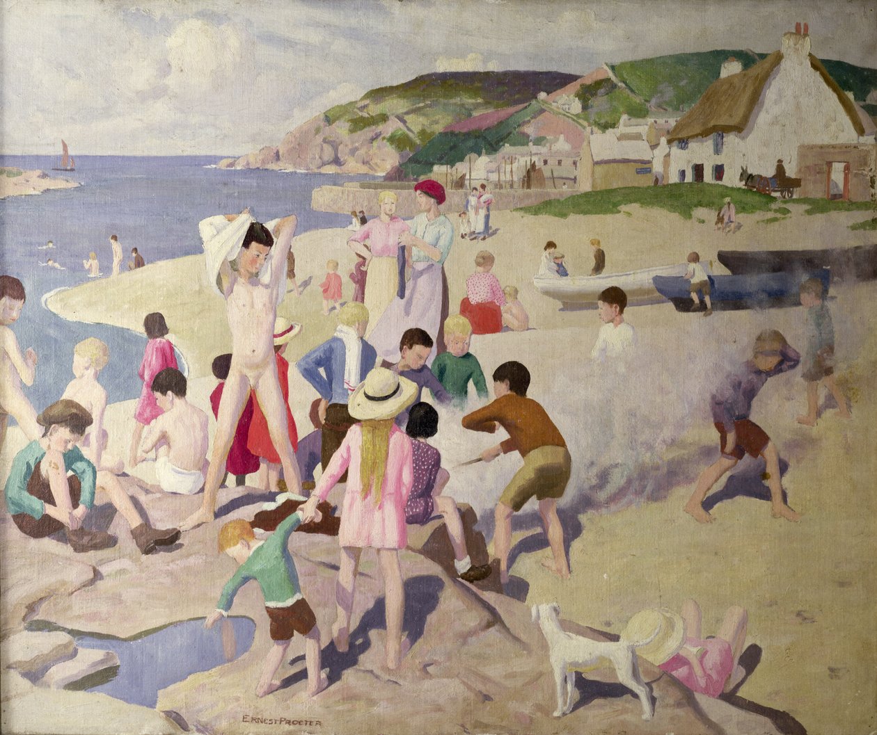 Cena da Praia, c.1925 de Ernest Procter