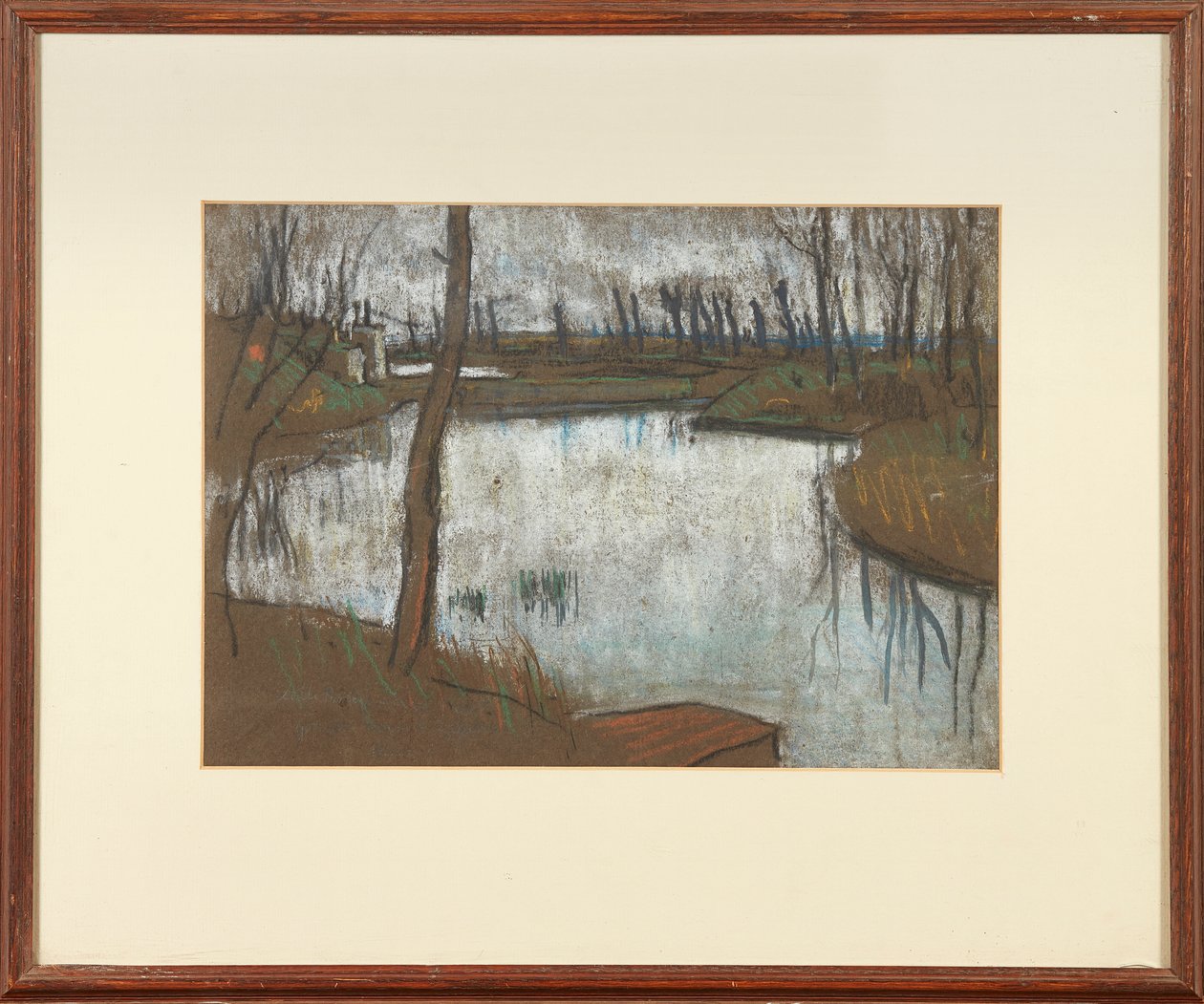 Ponte de Lille e West Moat (pastel em papel pardo) de Ernest Procter