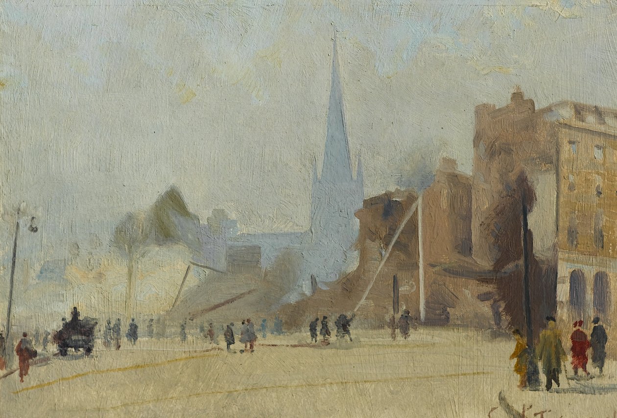 Broadgate Coventry depois de Raid, novembro de 1940, 1940-44 de Ernest Townsend