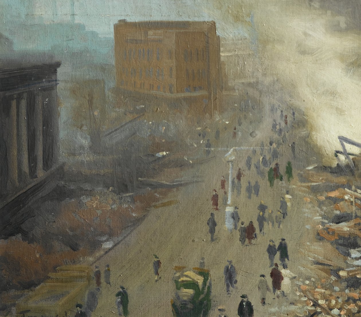 A Nova Ordem na Europa, Coventry Bombardeada Novembro de 1940, 1940 de Ernest Townsend