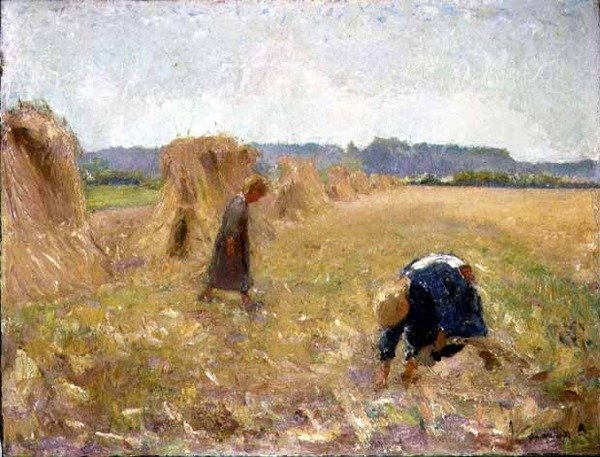 A Colheita, c.1929 (óleo sobre tela) de Ernest Welvaert