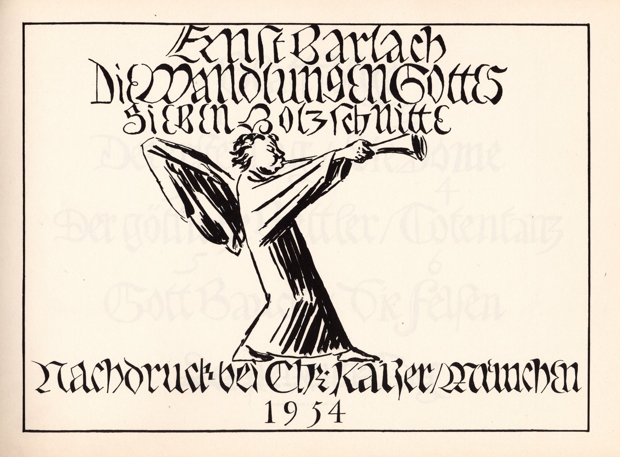 As mudanças de Deus - página de título de Ernst Barlach