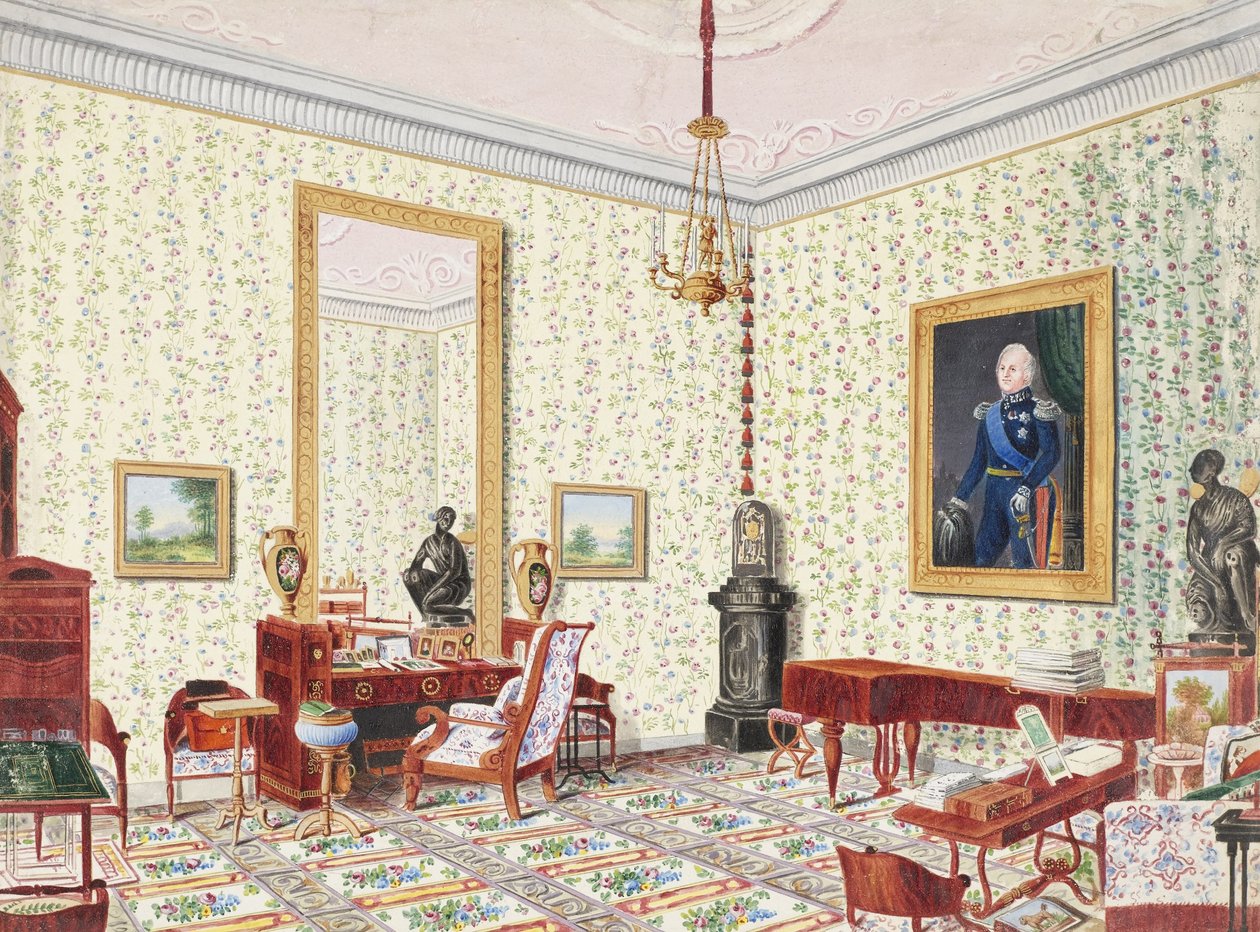 O estudo da grã-duquesa Cecília de Oldenberg de Ernst Christian Anton von Lautzow