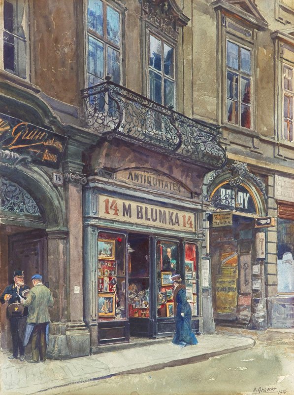 Die Weihburggasse em WiennEnglish: O Weihburggasse em Viennan de Ernst Graner