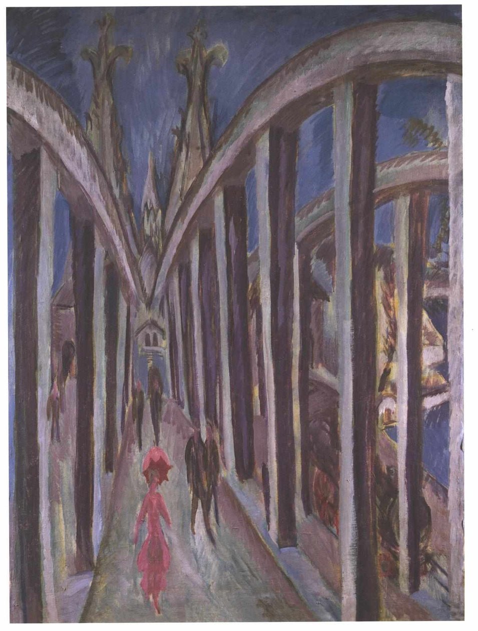 Ponte, sobre, a, rhine, em, Colognese, Germany:, Rheinbrucke, em, koln, Rheinbrucke, perto, Kolnn de Ernst Ludwig Kirchner