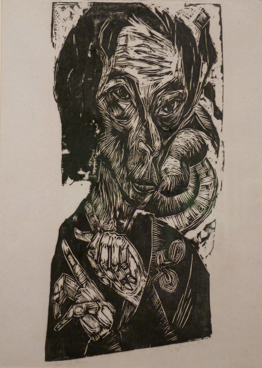 Cabeça do doente de Ernst Ludwig Kirchner