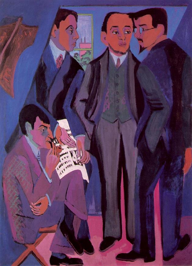 Um grupo de artistasUm grupo de artistas de Ernst Ludwig Kirchner