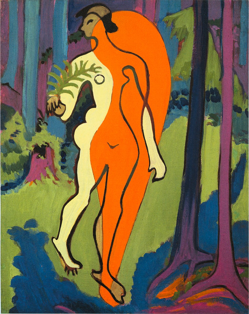 Atuar em laranja e amarelo de Ernst Ludwig Kirchner