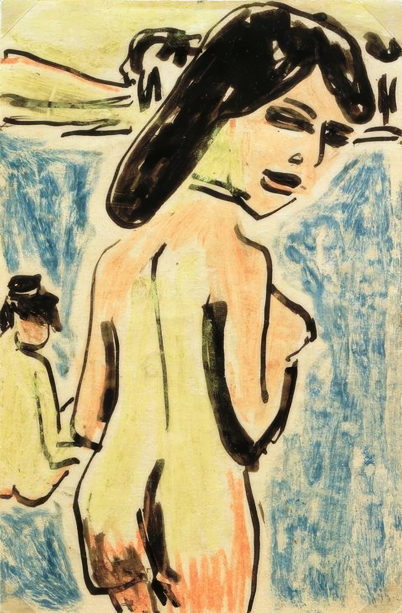 Banhistas na lagoa de Ernst Ludwig Kirchner