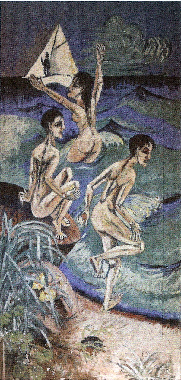 Cenas de banho em Fehmarn de Ernst Ludwig Kirchner