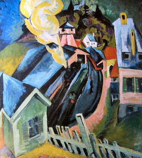 Estação Ferroviária Königstein de Ernst Ludwig Kirchner