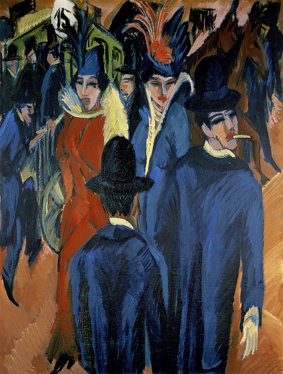 Cena da rua de Berlim, 1913 de Ernst Ludwig Kirchner