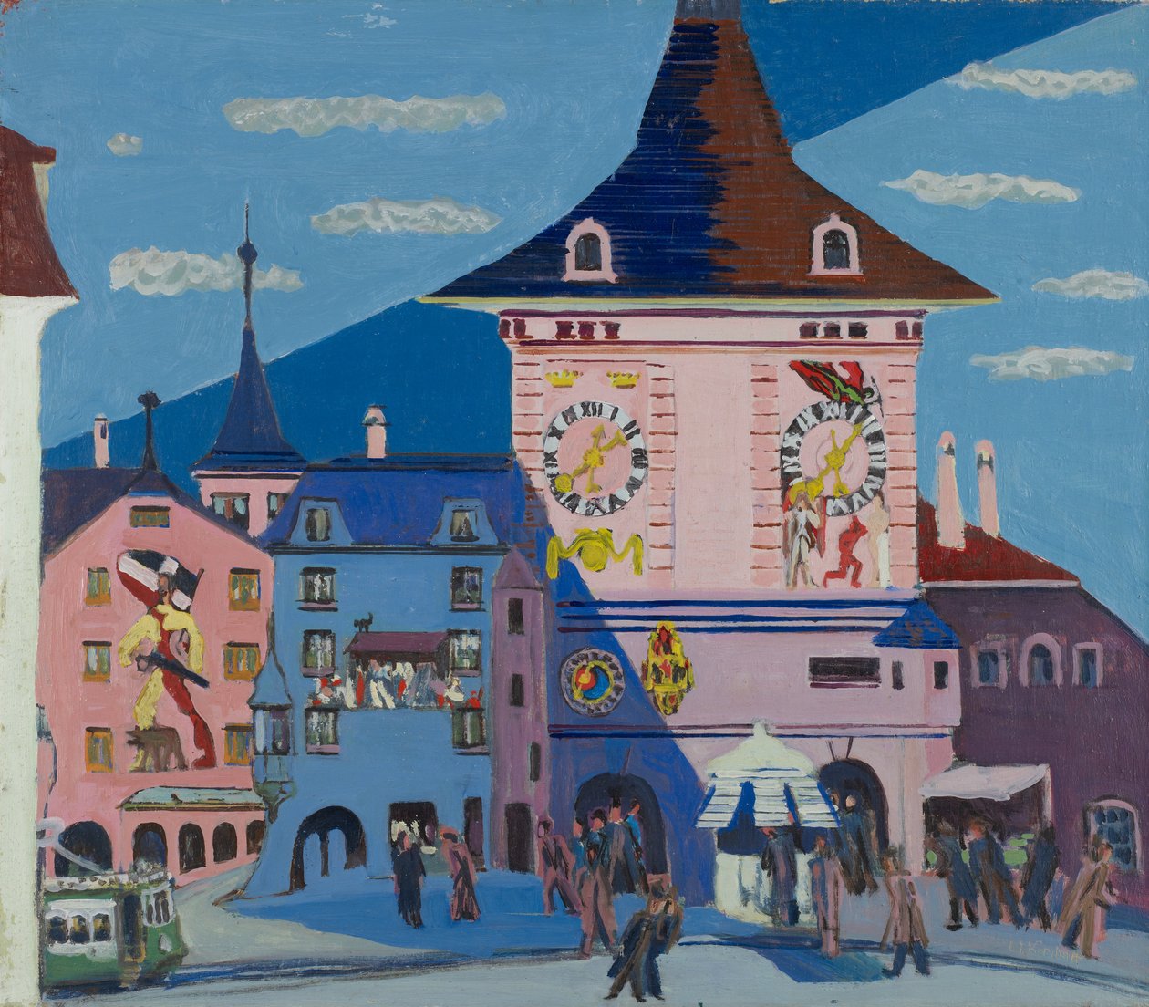 Berna com o campanário, 1935 de Ernst Ludwig Kirchner