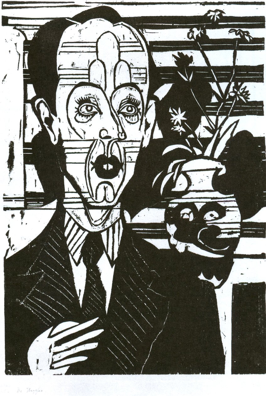 Retrato do Dr Huggler de Ernst Ludwig Kirchner