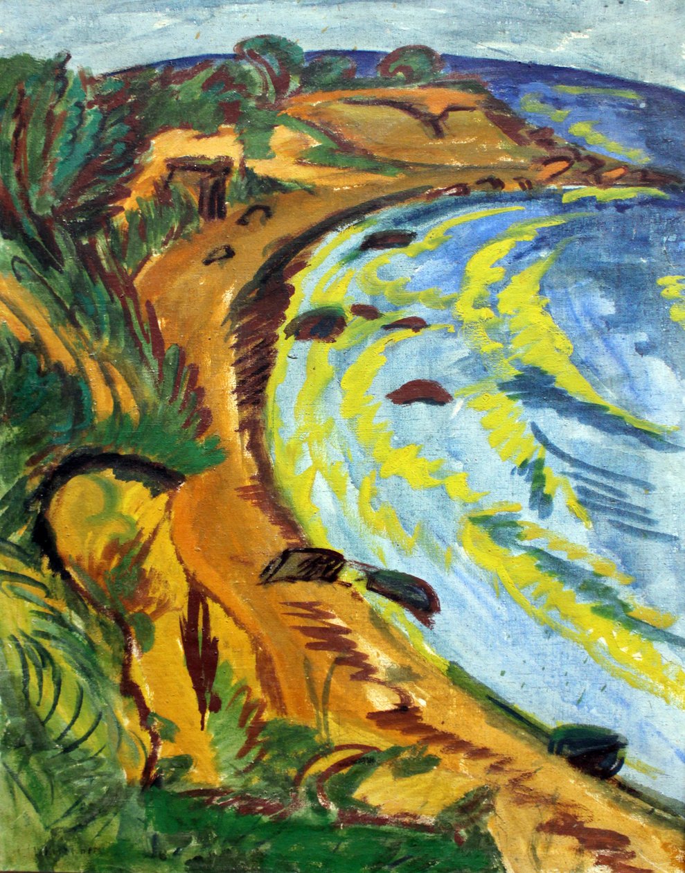 Baía na costa de Fehmarn de Ernst Ludwig Kirchner