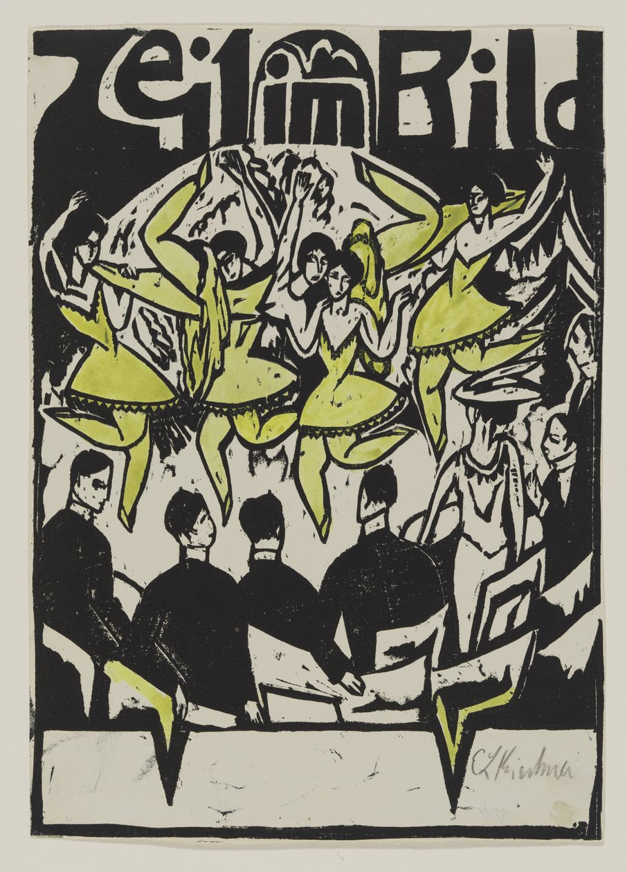 Dançarinos no palácio do gelo, 1912 de Ernst Ludwig Kirchner