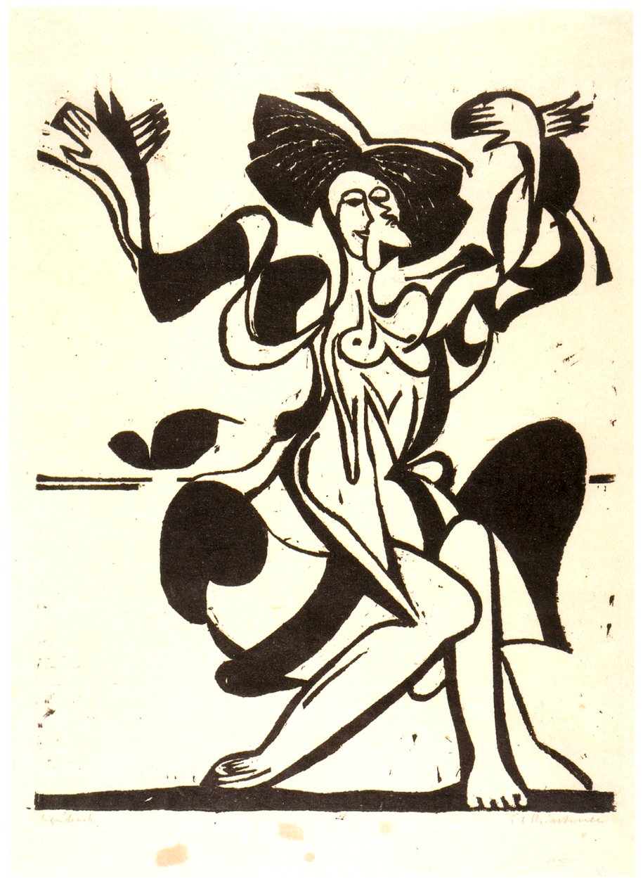 A dançarina Mary Wigman de Ernst Ludwig Kirchner
