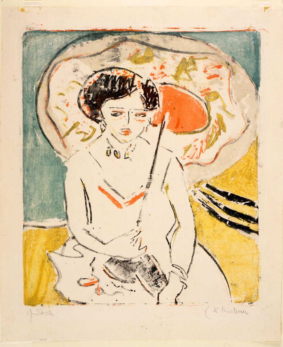 Dodo com tela japonesa de Ernst Ludwig Kirchner