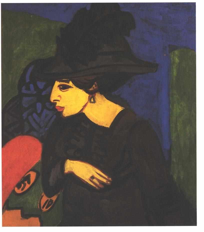 Dodo com um chapéu de plumas de Ernst Ludwig Kirchner