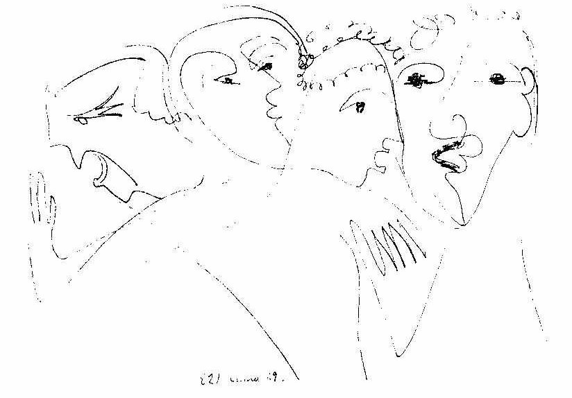 Cabeças excitadas de Ernst Ludwig Kirchner