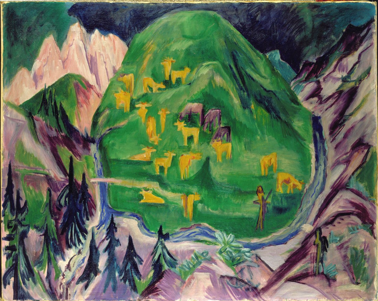 Campo de Pecuária, 1918 de Ernst Ludwig Kirchner