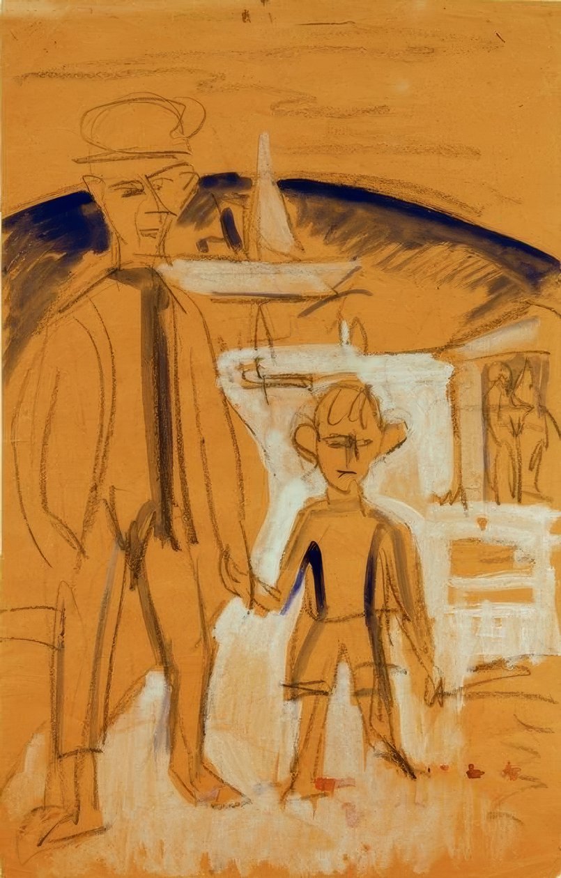Pescador com mão de menino de Ernst Ludwig Kirchner