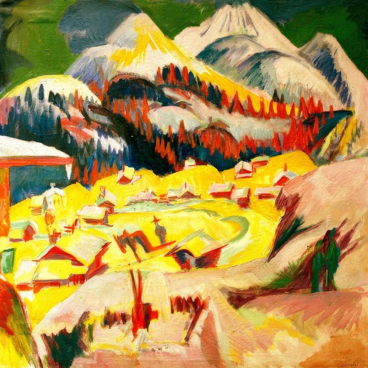 Frauenkirch im Winter de Ernst Ludwig Kirchner