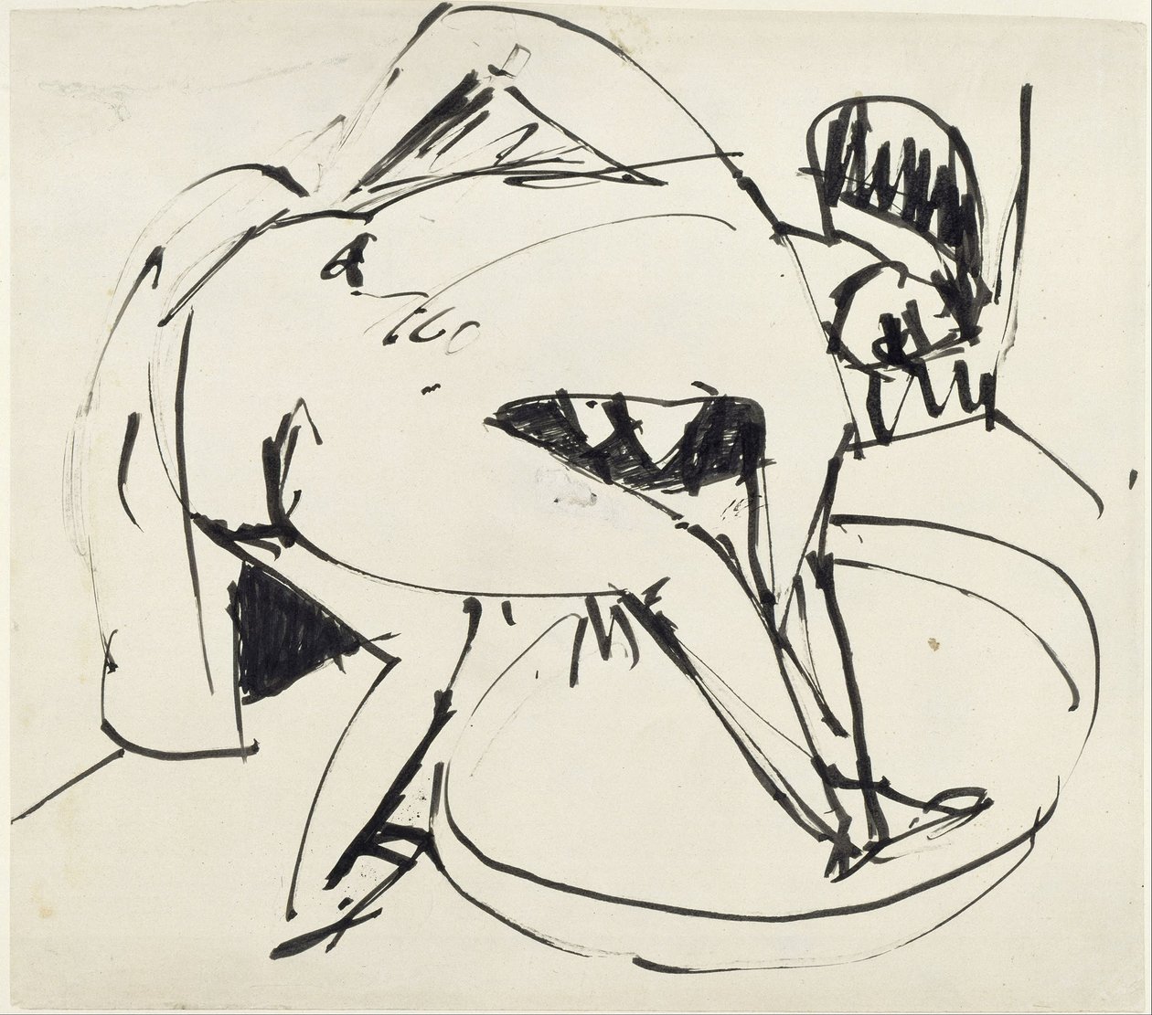 Menina, em, banheira de Ernst Ludwig Kirchner