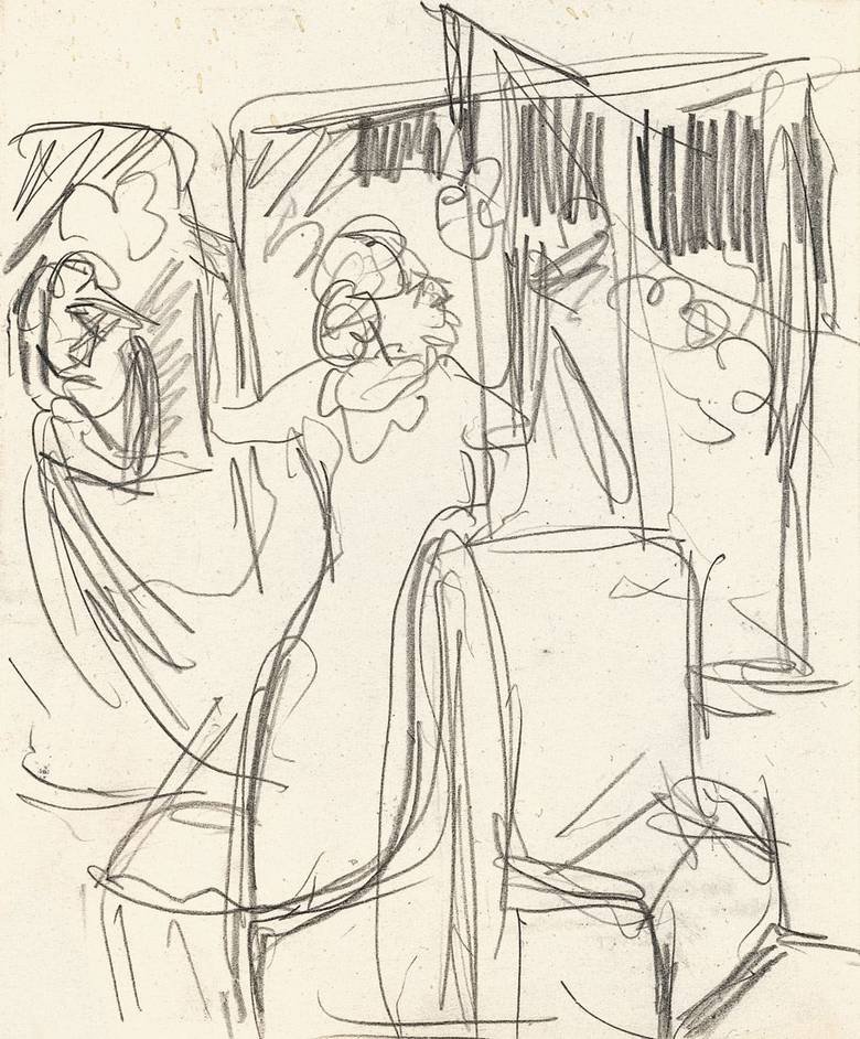 Na estrada de ferro de Ernst Ludwig Kirchner