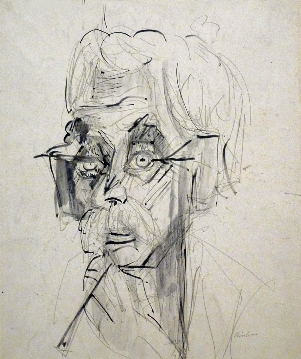 Cabeça de um velho agricultor de Ernst Ludwig Kirchner