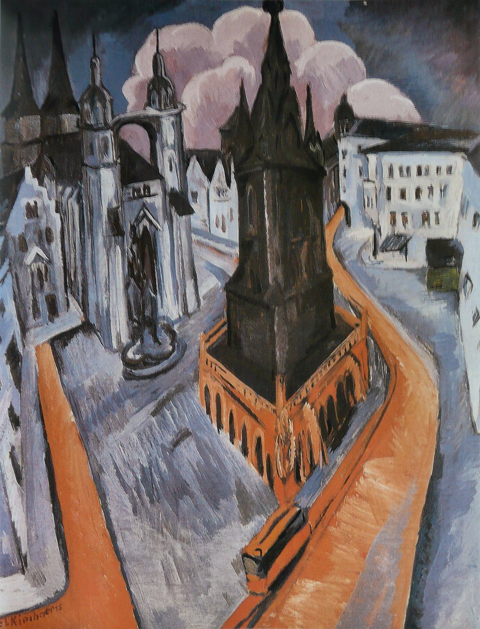 A torre vermelha de Ernst Ludwig Kirchner