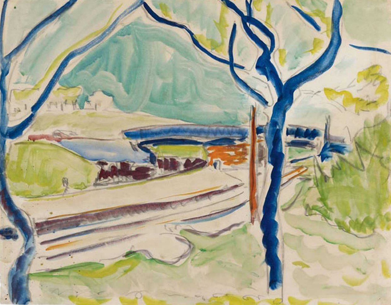 Paisagem com lago de Ernst Ludwig Kirchner