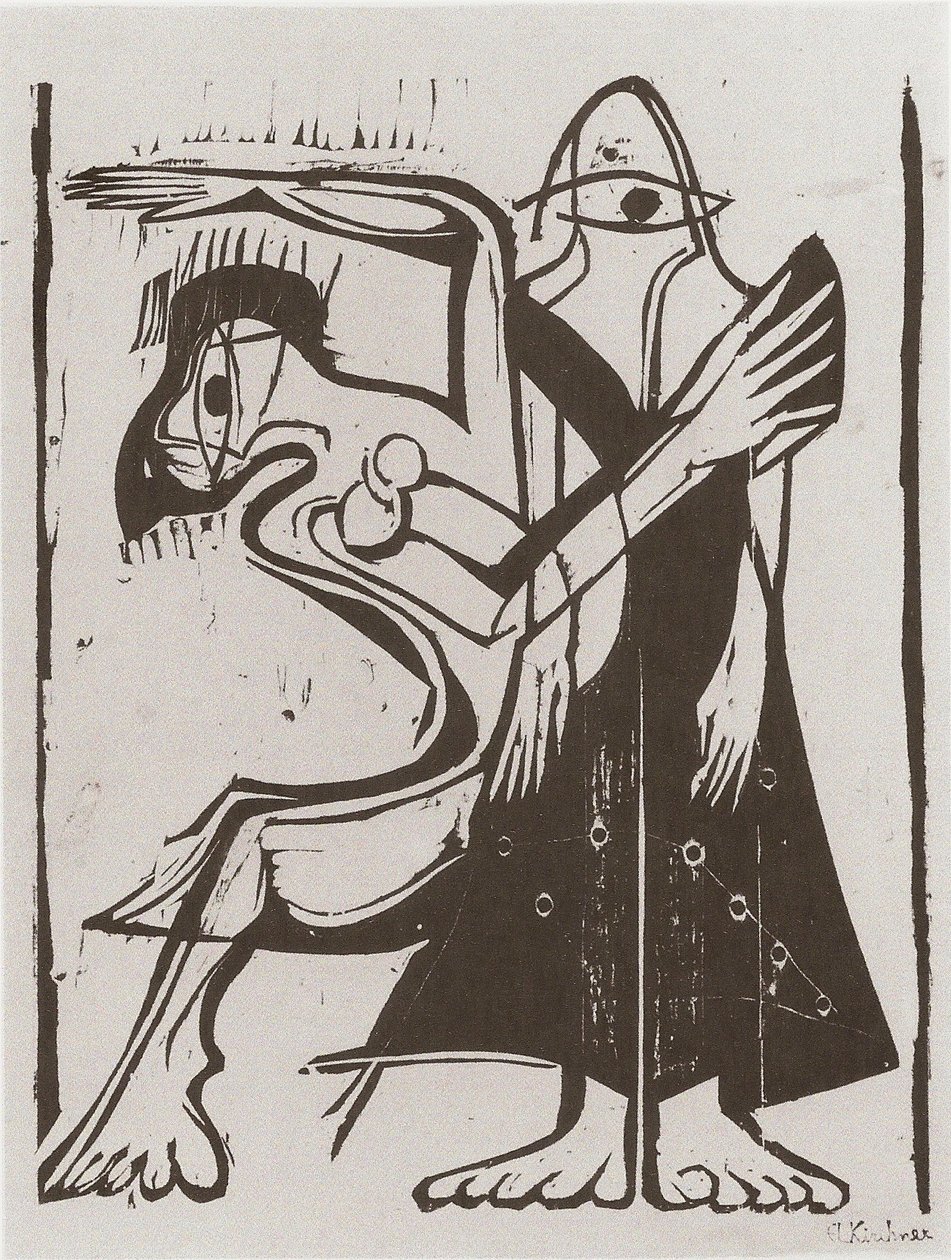 dança da máscara de Ernst Ludwig Kirchner