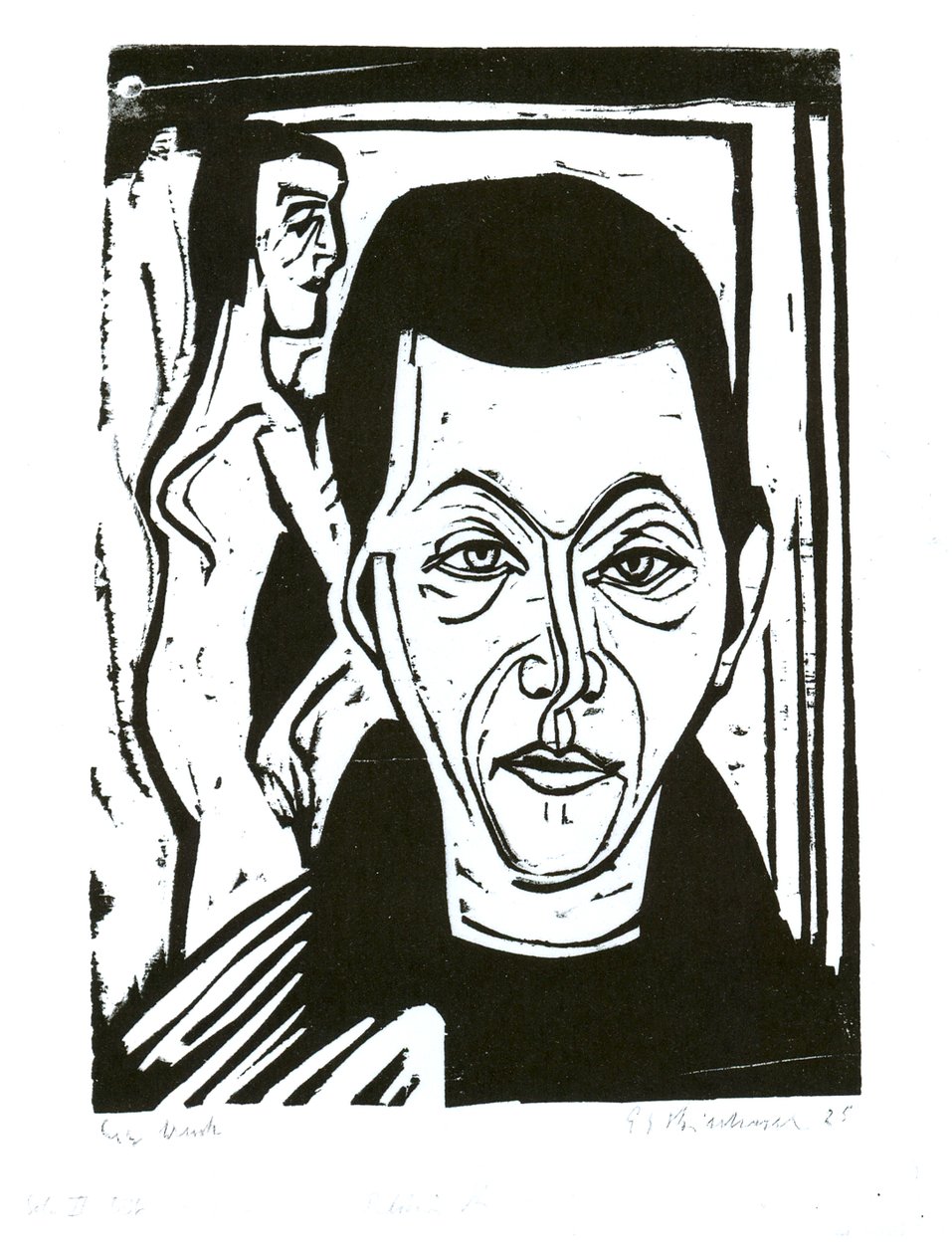 Männerkopf de Ernst Ludwig Kirchner