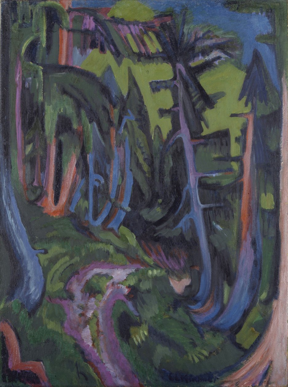 Caminho de floresta de montanha de Ernst Ludwig Kirchner