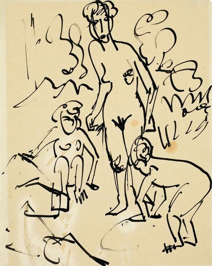 Mãe e filhos de Ernst Ludwig Kirchner