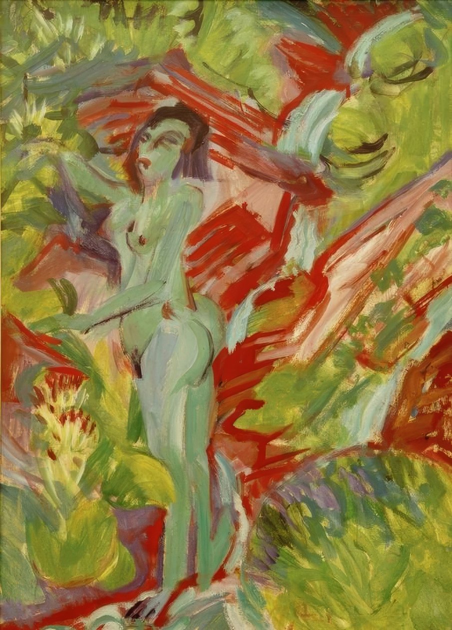 Mulher nua na fonte de Ernst Ludwig Kirchner