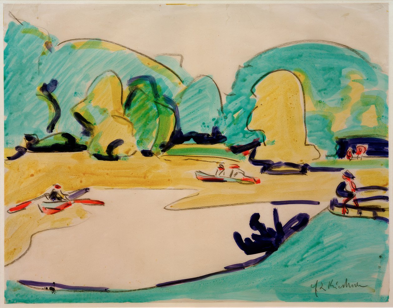 Sem título (Parkland em Dresden) de Ernst Ludwig Kirchner