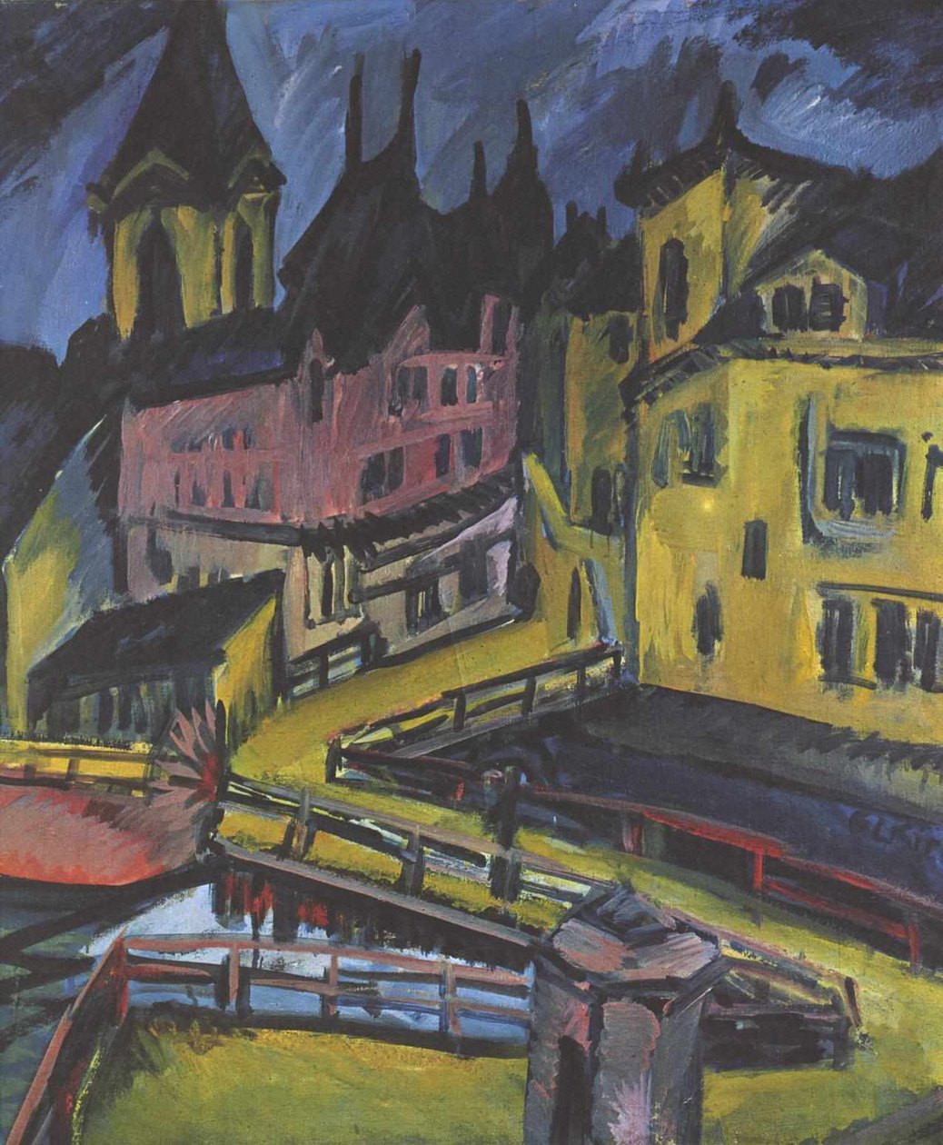 Ponte portão, Chemnitz de Ernst Ludwig Kirchner